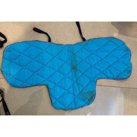 Dark Blue Quilted English Saddle Pad - Picture 4 of 4